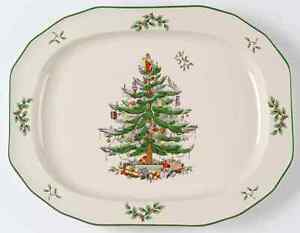 【送料無料】キッチン用品・食器・調理器具・陶器　スポデクリスマスツリーオーバルサービングプラッターSpode CHRISTMAS TREE 14 Oval Serving Platter 9868083