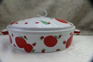 【送料無料】キッチン用品・食器・調理器具・陶器　ヴィラバニラパームビーチベジタブルキャセロール皿ボウルポルカドットVilla Vanilla Palm Beach Vegetable Casserole Dish Bowl Polka Dot