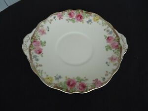 【送料無料】キッチン用品・食器・調理器具・陶器　ヴィンテージアンティークロイヤル・ダルトン・イングリッシュ・ローズケーキプレートプラッターVintage antique royal doulton english rose cake plate platter d6071
