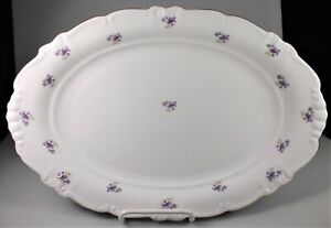 【送料無料】キッチン用品・食器・調理器具・陶器　ウィンターリング記念オーバルサービングプラッタースミレ優れたWINTERLING REMEMBRANCE OVAL SERVING PLATTER 15 - VIOLETS - EXCELLENT