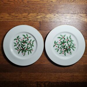 【送料無料】キッチン用品・食器・調理器具・陶器　レノックスホリデースペシャルディナープレートホリーベリークリスマスセットLenox Holiday Special 10.5 Dinner Plates ~ Holly Berries Christmas ~ Set of 2