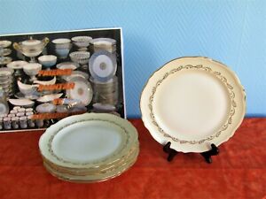 【送料無料】キッチン用品・食器・調理器具・陶器　プレートプレート磁器リモージュホワイトとゴールドパージョルジュボイヤーセット6 Plates Plate Porcelain Limoges White And Gold Par Georges Boyer (Set B)