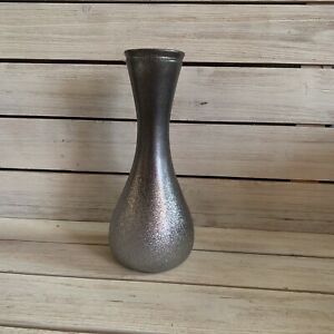 【送料無料】キッチン用品・食器・調理器具・陶器　新しいアクカムトルコガラスキラキラブラックシルバーオンブル花瓶New Akcam Turkish Glass Sparkly Glitter Black Silver Ombre Vase