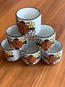 【送料無料】キッチン用品・食器・調理器具・陶器　お立方い花セット酒茶カップ小タンブラー花石器Otagiri Flower Set 6 Sake Tea cups Small Tumbler Flowers stoneware