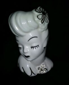 【送料無料】キッチン用品・食器・調理器具・陶器　ヴィンテージ女性ヘッド花瓶vintage lady head vase
