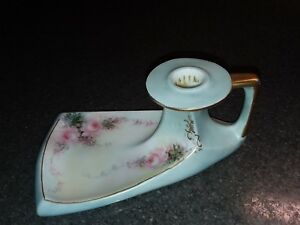 【送料無料】キッチン用品・食器・調理器具・陶器　美しいアンティークローゼンタール磁器手塗装指キャンドルホルダーBeautiful Antique? Rosenthal Porcelain Hand Painted Finger Candle Holder