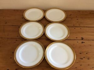 【送料無料】キッチン用品・食器・調理器具・陶器　ヴィンテージゴールドギリシャキーボーダーパターンサイドプレートVINTAGE SPODE GOLD GREEK KEY BORDER PATTERN - 5701 - SIDE PLATES x 6 (A)