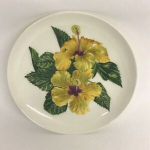 保障できる キッチン用品 食器 調理器具 陶器 サンタアニタハワイ黄色のハイビスカスディナープレートの花santa Anita Flowers Of Hawaii Yellow Hibiscus Dinner Plate 期間限定特価 Aureaformacion Com
