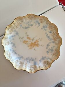 【送料無料】キッチン用品・食器・調理器具・陶器　ロイヤル・ドルトン・バースレムゴールドギルトスカラッププレートRoyal Doulton Burslem Rd No. 72067 Gold Gilt Scalloped 9” Plate