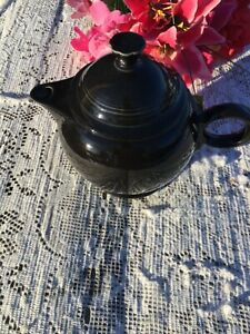 【送料無料】キッチン用品・食器・調理器具・陶器　フィエスタ新引退黒大カバーティーポットオンス。フィエスタウェアFIESTA NEW Retired BLACK LARGE COVERED TEAPOT 44 oz. Fiestaware｜hokushin