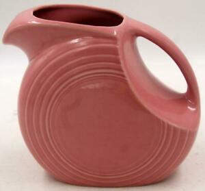 【送料無料】キッチン用品・食器・調理器具・陶器　フィエスタピンク大型ディスクピッチャーメイドインFiesta Pink Large Disk Pitcher Made In USA EUC