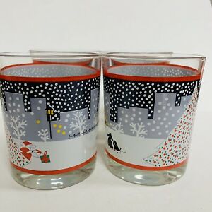 【送料無料】キッチン用品・食器・調理器具・陶器　エポック・トワス・ザ・ナイト・フォア・クリスマスダブルオールドファッショングラスのセットEpoch Twas The Night Before Christmas - set of 4 -Double Old Fashioned Glasse