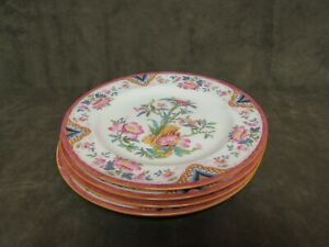 【送料無料】キッチン用品・食器・調理器具・陶器　ヴィンテージウェジウッド中国イングランドピンクの花デザインサラダプレートのロットVintage Wedgwood China England Pink Flowers Design Salad Plate Lot of 4