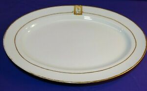 【送料無料】キッチン用品・食器・調理器具・陶器　アンティークハビランドリモージュオーバルサービングプラッターイエローローズゴールドトリムANTIQUE HAVILAND LIMOGES OVAL SERVING PLATTER W/ HP YELLOW ROSE W/ GOLD TRIM