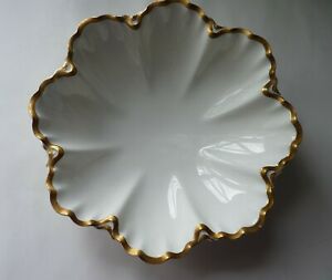 【送料無料】キッチン用品・食器・調理器具・陶器　リモージュ・ハビランドゴールドトリムサービングボウルLIMOGES HAVILAND GOLD TRIM SERVING BOWL 9