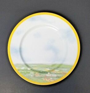 【送料無料】キッチン用品・食器・調理器具・陶器　ウィリアムズソノマモンゴルフビエールディナープレート磁器空雲農場Williams Sonoma Montgolfiere Dinner Plate Porcelain Sky Clouds Farm Fields 11