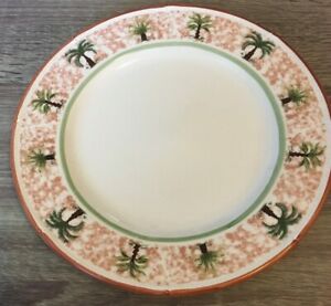 【送料無料】キッチン用品・食器・調理器具・陶器　ヴィンテージ完全に今日パームツリーディナープレート中国セットVintage Totally Today Palm Tree Dinner Plate 10.25” China EUC Set of 4