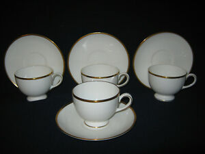 【送料無料】キッチン用品・食器・調理器具・陶器　4{4}FOUR {4} WEDGWOOD CALIFORNIA BONE CHINA ENGLAND CUP AND SAUCER SETS-FREE SHIP
