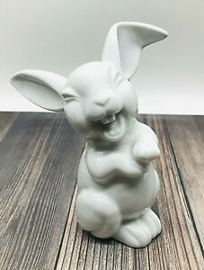 キッチン用品・食器・調理器具・陶器 ヴィンテージローゼンタールトール笑う白ウサギフィギュアクラシックローズ?バニーウサギVintage Rosenthal Tall Laughing White Rabbit Figurine Classic Rose ~ Bunny Hare
