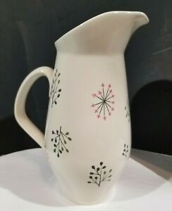 【送料無料】キッチン用品・食器・調理器具・陶器　フランシスコ会エコーオンスミルクピッチャー背の高い Franciscan Echo 28 Oz Milk Pitcher 8 1/4 Tall 1953-1958