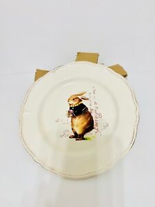 【送料無料】キッチン用品・食器・調理器具・陶器　マゼンタイースターバニーウサギホリデーデザートサラダプレート料理MAGENTA 4 EASTER BUNNY RABBIT HOLIDAY DESSERT SALAD PLATES DISHES
