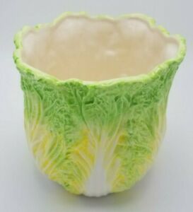 【貨物輸送無料】勝手もと装置・食器・膳立て物の具・瀬戸もの 味セッターバイシグママジョリカキャベツ葉大きな花立てTaste Setter by Sigma Majolica Cabbage Leaf Large Vase