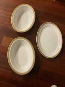 【送料無料】キッチン用品・食器・調理器具・陶器　フィールドハビランドリモージュフランスホワイトゴルフサービングプラッターオーバル料理ch field haviland limoges gda france White Golf Serving Platter 2 Oval Dishes 14,985円