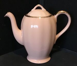【送料無料】キッチン用品・食器・調理器具・陶器　ヴィンテージコーヒーポットピーチ花びらvintage GRINDLEY coffee pot Peach Petal｜hokushin