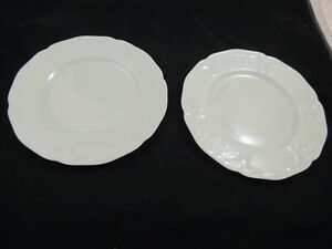 【貨物輸送無料】勝手もと装置・食器・膳立て物の具・瀬戸もの ローゼンタールサンスーチホワイトエンボスビーズエッジディナープレートセットRosenthal Sanssouci White Embossed Beaded Edge  Dinner Plate 10 1/4 Set of 2