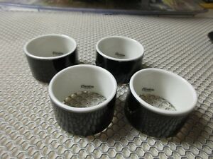 【貨物輸送無料】勝手もと装置・食器・膳立て物の具・瀬戸もの ●カリコファインチャイナミスティクナプキンリングプラチナリムの書き割りSet of 4 Carico Fine China Mystique Napkin Rings Platinum Rim EUC