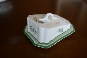 【貨物輸送無料】勝手もと装置・食器・膳立て物の具・瀬戸もの スポデクリスマスツリーバターチーズウェッジディッシュカバーイングランドSpode Christmas Tree Butter/Cheese Wedge Dish W/Cover - England