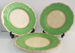 【送料無料】キッチン用品・食器・調理器具・陶器　リージェンシーウェアロイヤルウスタービューティフルグリーンモルバーンプレートRegency Ware Royal Worcester Beautiful Green Malvern Plates x 3.