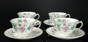 【送料無料】キッチン用品・食器・調理器具・陶器　ロイヤル・ドルトン・チャッツワースコーヒーカップとソーサーRoyal Doulton CHATSWORTH 4 Coffee Cups And 4 Saucers