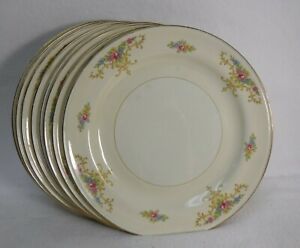 【送料無料】キッチン用品・食器・調理器具・陶器 ホーマーラフリン中国ロシェルパターンセットディナープレートHOMER LAUGHLIN china ROCHELLE pattern Set of 8 Dinner Plates - 9-7/8|hokushin