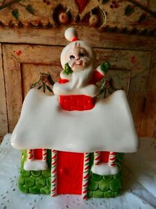 【送料無料】キッチン用品・食器・調理器具・陶器 ヴィンテージレフトンクリスマスクッキージャーキャンディディッシュセラミックサンタクロースフィギュアVintage Lefton Christmas Cookie Jar Candy Dish Ceramic Santa Claus Figuri|hokushin