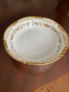 【送料無料】キッチン用品・食器・調理器具・陶器　ジャン・プヤット・リモージュ・フランスゴールドフローラルサービングプレートJP JEAN POUYAT LIMOGES FRANCE GOLD FLORAL SERVING PLATE 9x2,5” 1906