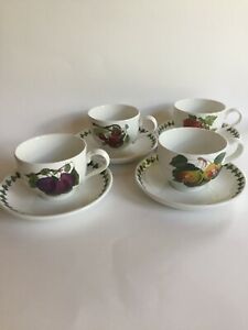 【送料無料】キッチン用品・食器・調理器具・陶器 ポルトメイリオンポモナトラディショナルブレックファーストカップソーサーセットオブイングランドPortmeirion Pomona Traditional Breakfast Cup/Saucer ?Set of 4/ England|hokushin