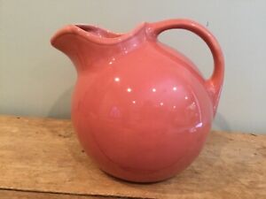 【送料無料】キッチン用品・食器・調理器具・陶器 ヴィンテージフィエスタハーレクインラーサーモンローズボールピッチャー優秀Vintage Fiesta Harlequin Large Salmon Rose Ball Pitcher HLC USA Excellent!