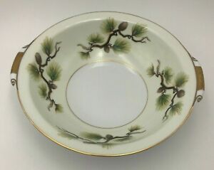 【送料無料】キッチン用品・食器・調理器具・陶器　ナルミ中国シャスタパイン磁器丸オープン野菜サービングディッシュNarumi China Shasta Pine Porcelain Round Open Vegetable Serving Dish 9 x 2.5｜hokushin
