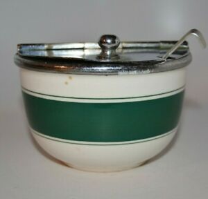【送料無料】キッチン用品・食器・調理器具・陶器 ヴィンテージダイナーフリップトップ大きな砂糖ボウルスキャメルのトレントンとスプーンVINTAGE DINER FLIP TOP LARGE SUGAR BOWL SCAMMELL'S TRENTON WITH SPOON|hokushin