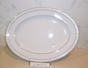 【送料無料】キッチン用品・食器・調理器具・陶器　新ノリタキホワイトスケープロックリーオーバルサービングプラッターブランド新NEW Noritake White Scapes LOCKLEIGH 13.5 Oval Serving Platter 4061 - BRAND NEW｜hokushin 22,052円