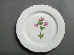 【送料無料】キッチン用品・食器・調理器具・陶器 ニンフェンブルク磁器花のバスケットウィーブプレートギルトリムNYMPHENBURG PORCELAIN FLORAL BASKETWEAVE 8? PLATE GILT RIM (Ref3343)|hokushin