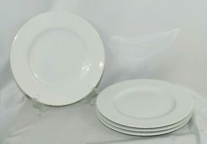 【送料無料】キッチン用品・食器・調理器具・陶器 ●トグナアクセサリーセット縁取りディナープレートイタリアスムースホワイトSet of 4 Tognana Accessories 10 Rimmed Dinner Plates (Italy) Smooth White|hokushin