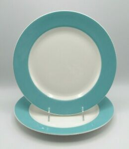 【送料無料】キッチン用品・食器・調理器具・陶器　コンチネンタルダイニングアクアバイレノックスディナープレートCONTINENTAL DINING AQUA BY LENOX DINNER PLATES LOT OF 2 EC