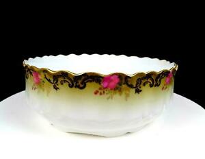 人気ブランドを 送料無料 キッチン用品 食器 調理器具 陶器 11 Bowl 3 4 8 Gilt Scrolling Black Rose Vogt Tressemanes France Limoges V リモージュフランストレセマンスフォークトローズブラックスクロールギルトボウルt キッズ用食器