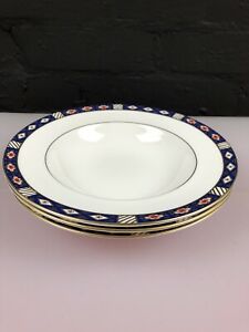 お得セット ロイヤルクラウンダービーケドルストンリムドスープパスタボウルワイドセット3 送料無料 キッチン用品 食器 調理器具 陶器 X Set Wide 8 5 Bowls Pasta Soup Rimmed A1315 Kedleston Derby Crown Royal キッズ用食器