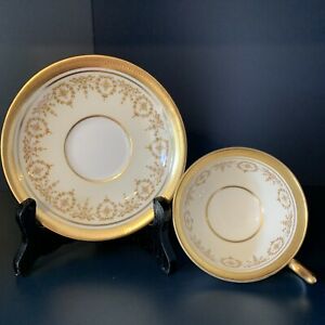 【送料無料】キッチン用品・食器・調理器具・陶器　美しいヘビーギルドアインズリーカップとソーサーBeautiful Heavy Gild Aynsley Cup And Saucer
