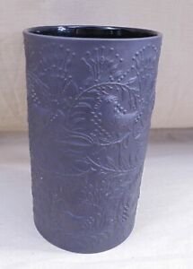 【送料無料】キッチン用品・食器・調理器具・陶器　ヴィンテージローゼンタールブラックマット花瓶ドイツ背の高いミッドセンチュリーフローラルバーズVINTAGE ROSENTHAL BLACK MATTE VASE GERMANY 6.5 TALL MID CENTURY FLORAL &