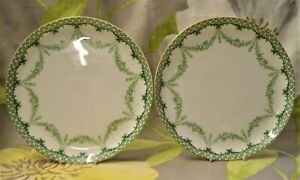 【送料無料】キッチン用品・食器・調理器具・陶器　ロイヤルウスターランチョンサラダプレートグリーンスワッグRoyal Worcester 2 x 9 Luncheon Salad Plates 5679 Green Swags 5679