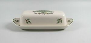 【送料無料】キッチン用品・食器・調理器具・陶器　スポデ中国クリスマスツリーグリーントリムポンドカバーバター。Spode China CHRISTMAS TREE-GREEN TRIM 1/4 Pound Covered Butter(s)Multi.Avail.